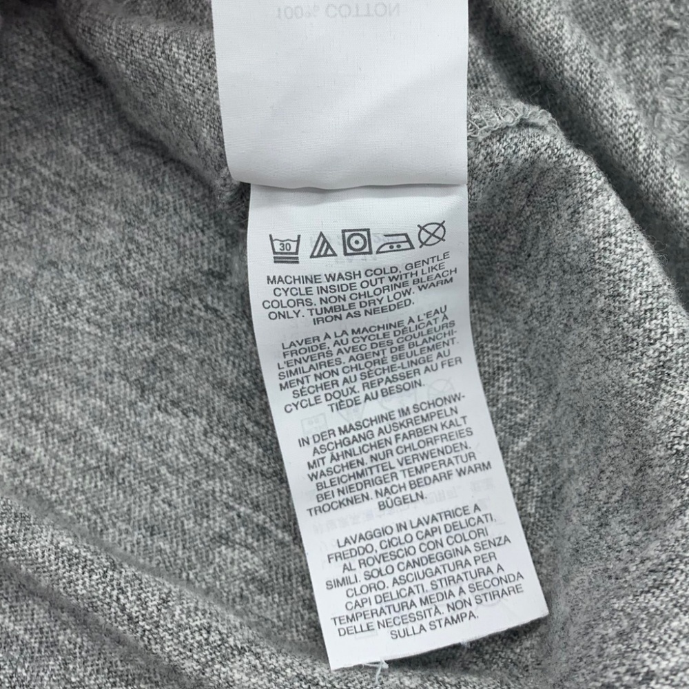 🎉J. Crew Heather Gray 3/4 Sleeve Graphic Shirt - Picture 5 of 7